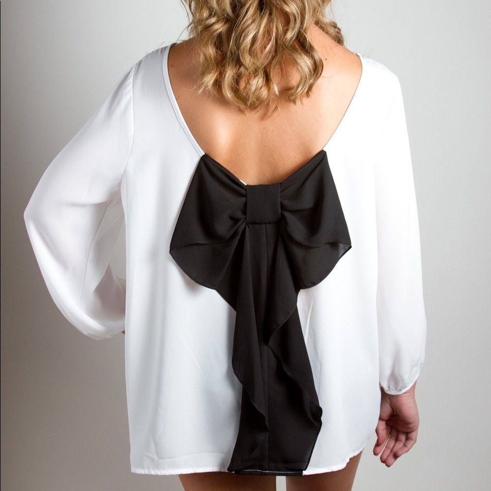 Vici Collection Cottagecore Bridgerton Coquette Bow Back Top S